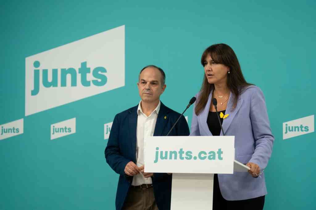 Jordi Turull e Laura Borràs. (Foto: Europa Press)