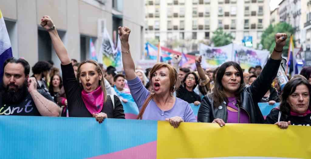 Manifestación do 22 de outubro en Madrid para exixir a tramitación da Lei trans. (Foto: Europa Press)