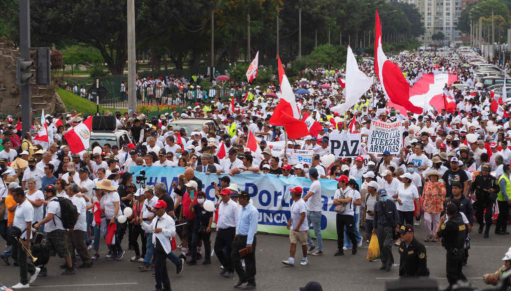 Protestas no Perú contra Dina Boluarte (Foto: Carlos Garcia Granthon / ZUMA Pres / DPA).