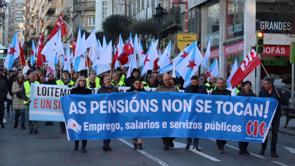 Imaxe da mobilización convocada pola CIG que percorreu hoxe as rúas de Vigo. (Foto: Nós Diario)