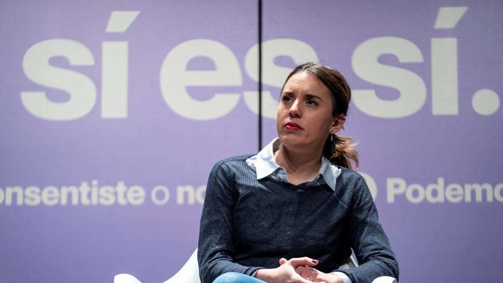 A ministra de Igualdade, Irene Montero, nun acto recente arredor da reforma lexislativa que impulsou Unidas Podemos. (Foto: A. Pérez Meca / Europa Press)