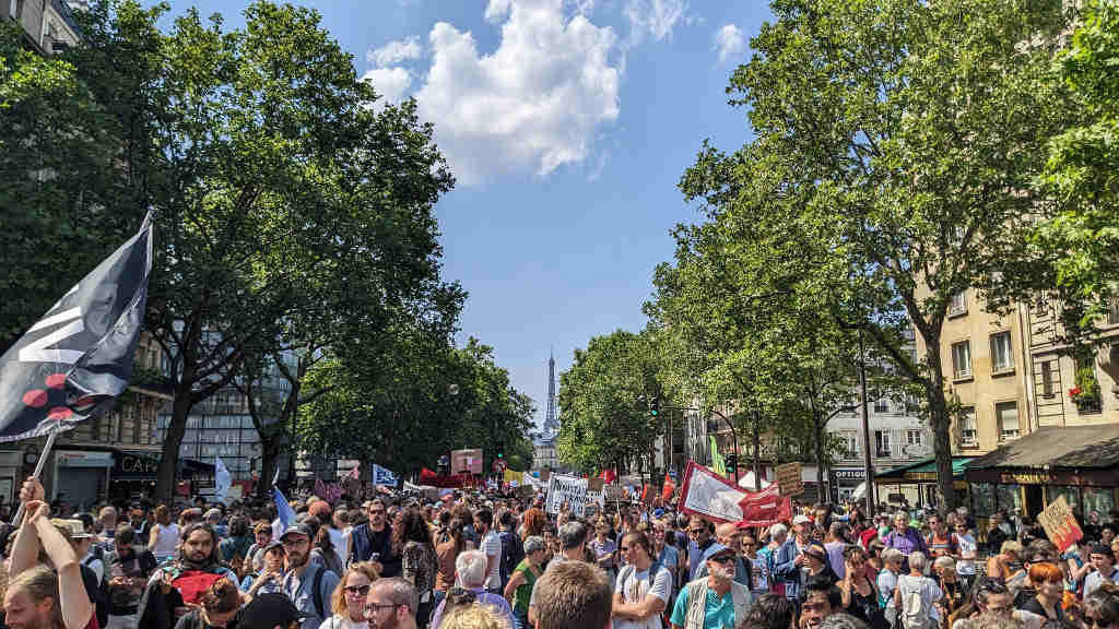 Manifestación a terza feira en París. (Foto: La France Insoumise)