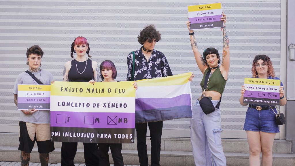 O colectivo O Un por Cento reivindicou na Coruña a inclusión da terceira casa no DNI. (Foto: Nós Diario).