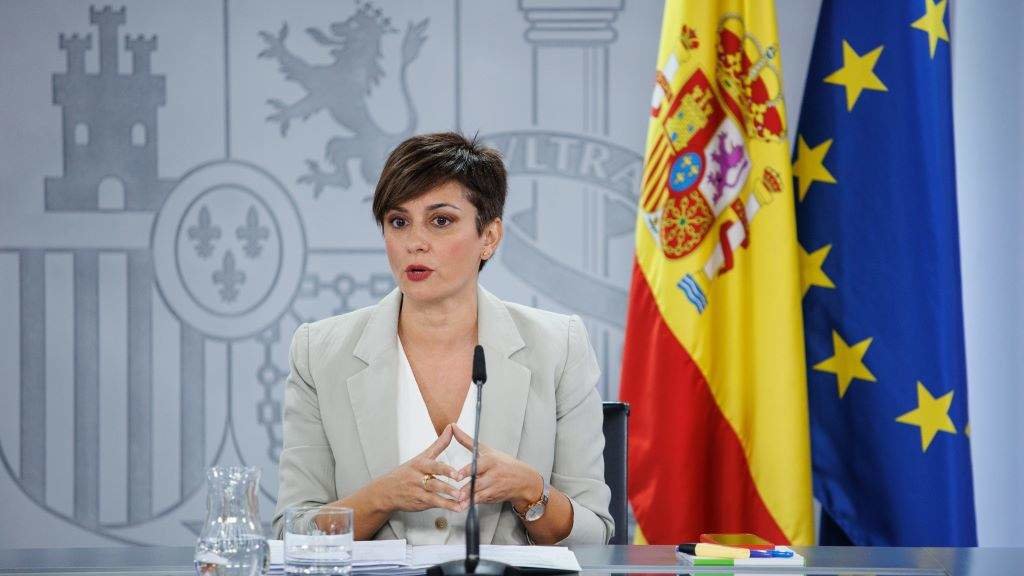 A portavoz do Goberno español en funcións, Isabel Rodríguez, en rolda de prensa. (Foto: Alejandro Martínez Vélez / Europa Press)