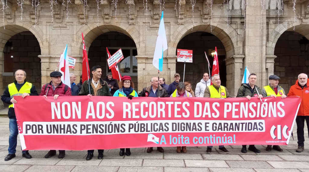 Concentración da CIG esta quinta feira en Lugo en defensa das pensións (Foto: Nós Diario).