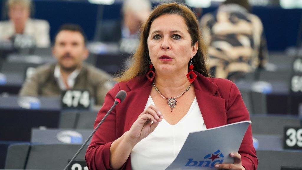 Ana Miranda, no pleno do Parlamento Europeo. (Foto: Nós Diario)