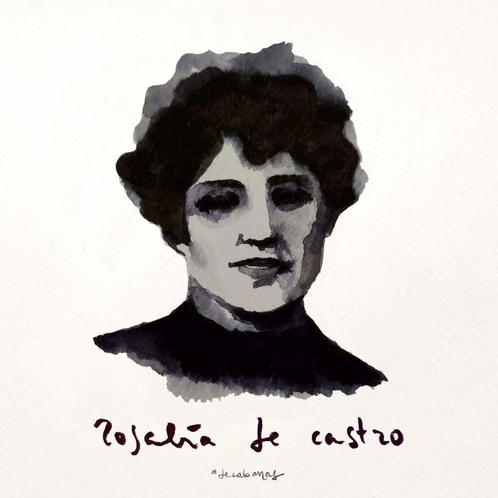 Ilustración de Rosa Cabana para o especial Rosalía de 'Nós Diario'.