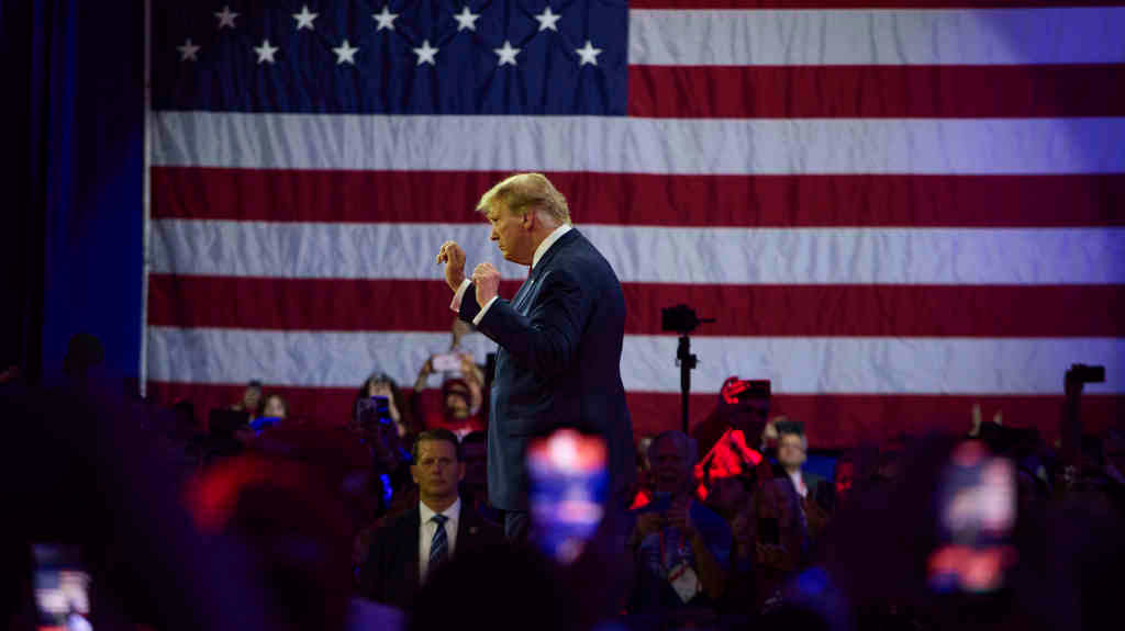 O ex presidente estadounidense Donald Trump a pasada semana. (Foto: Dominic Gwinn / Europa Press / Contacto)