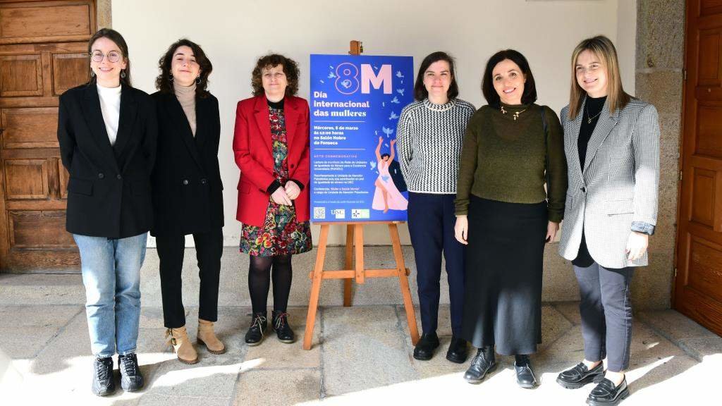 Sara Purcell, Beatriz Bárcena, Goretti Sanmartín, Marta Pérez, Ana López e Sandra Vázquez, na quinta feira. (Foto: Santi Alvite)