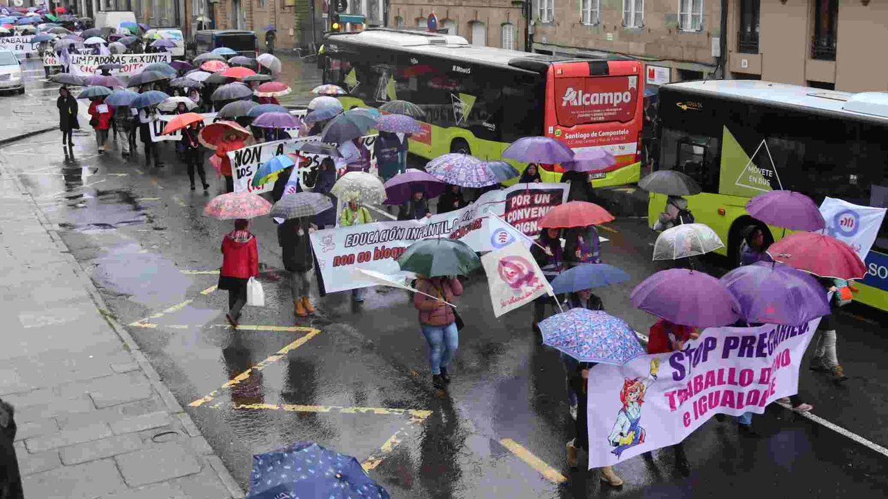 Manifestación da CIG polo 8 de marzo (Foto: Nós Diario).