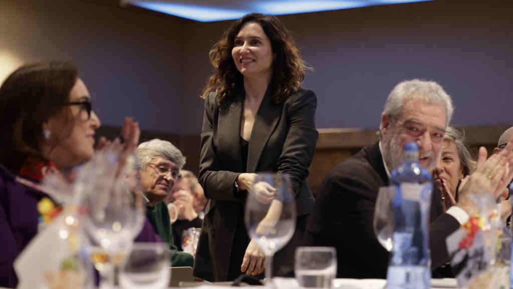 A presidenta da Comunidade de Madrid, Isabel Díaz Ayuso, nun acto a terza feira en Catalunya. (Foto: Kike Rincón / Europa Press)