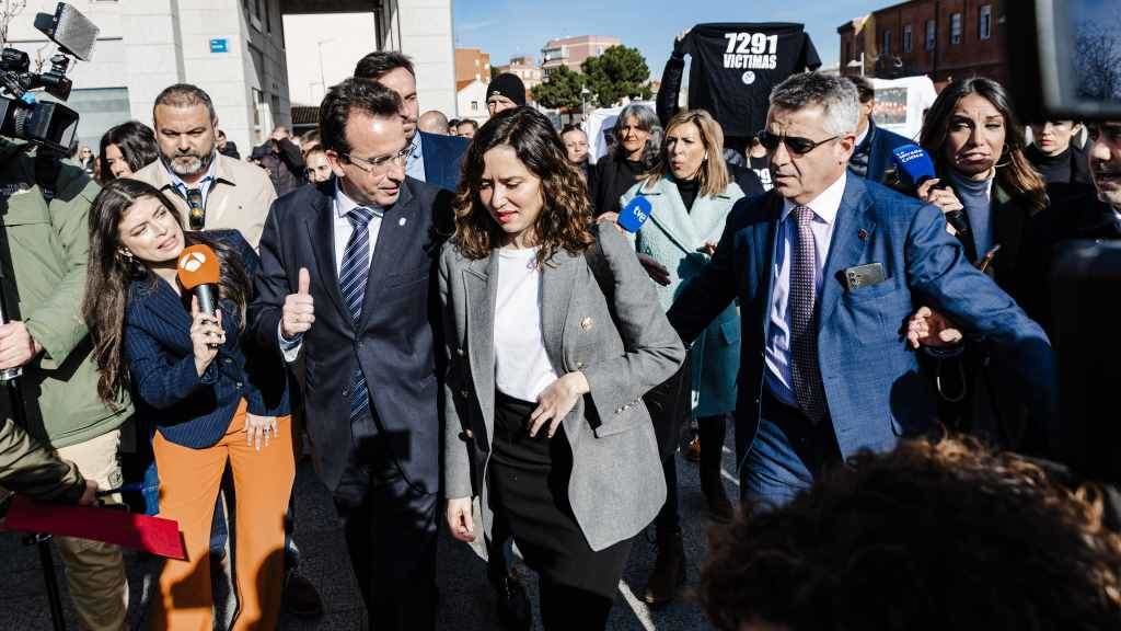 A presidenta da Comunidade de Madrid, Isabel Díaz Ayuso, esta cuarta feira (Foto: Carlos Luján / Europa Press).