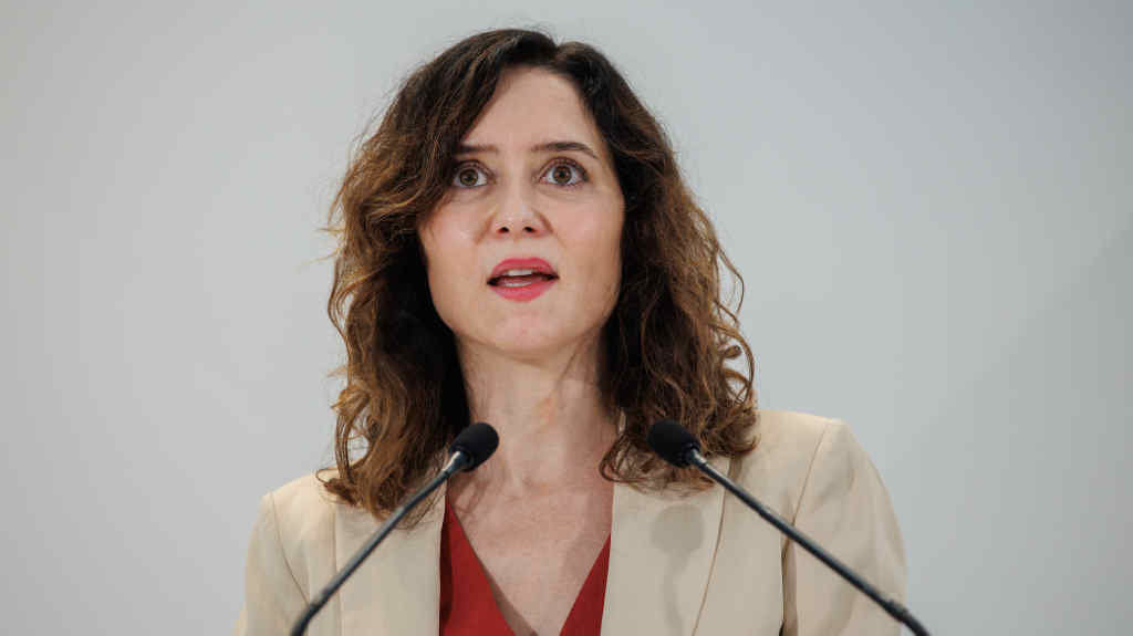 Isabel Díaz Ayuso, a segunda feira. (Foto: Alejandro Martínez Vélez / Europa Press)