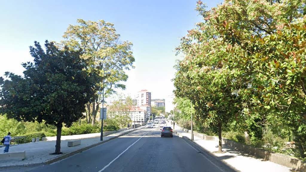 Rúa Curros Enríquez de Ourense, onde se produciu o accidente. (Foto: Google)