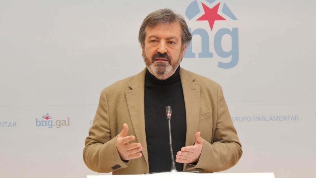 Luís Bará, deputado do BNG, onte, no Parlamento galego. (Foto: Nós Diario)