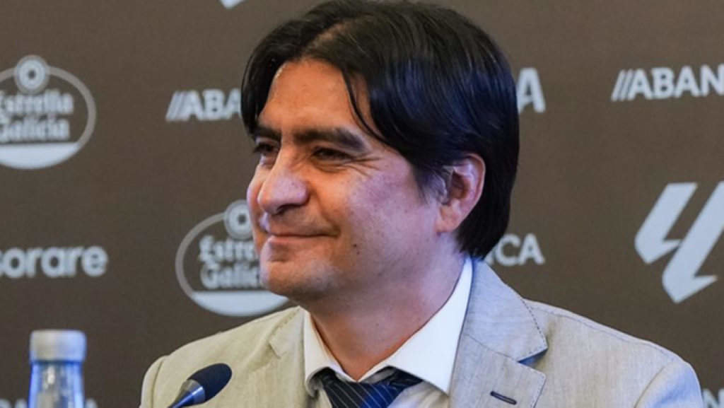O director do fútbol do Celta, Marco Garcés, onte. (Foto: RC Celta).
