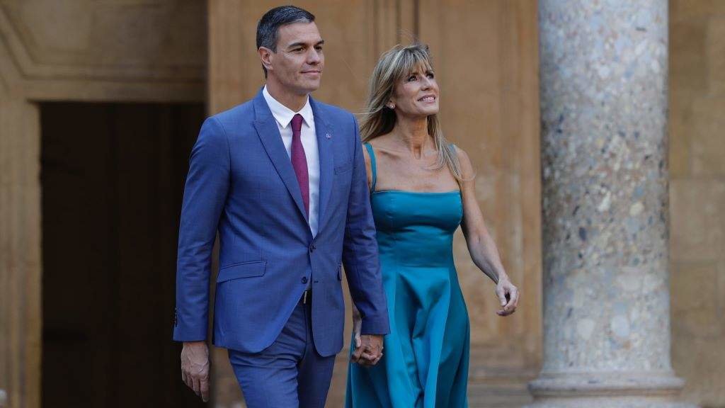 O presidente do Goberno español, Pedro Sánchez, e a súa muller, Begoña Gómez (Foto: Álex Cámara / Europa Press).