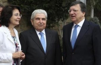 Dimitris Christofias e Durão Barroso