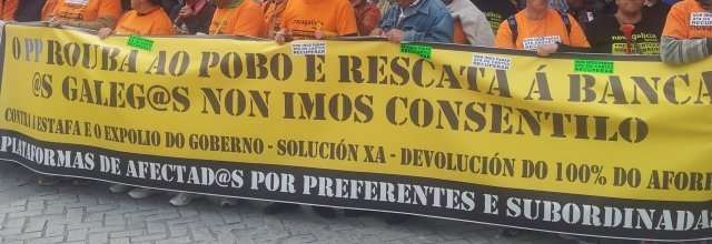 Manifestación d@s afectad@s polas preferentes en Vigo