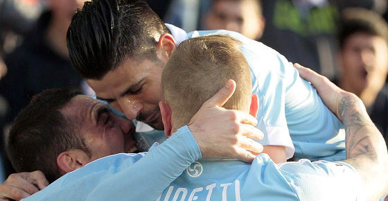 [Imaxe: RCCV] Aspas, Nolito e Guidetti celebran un gol do Celta