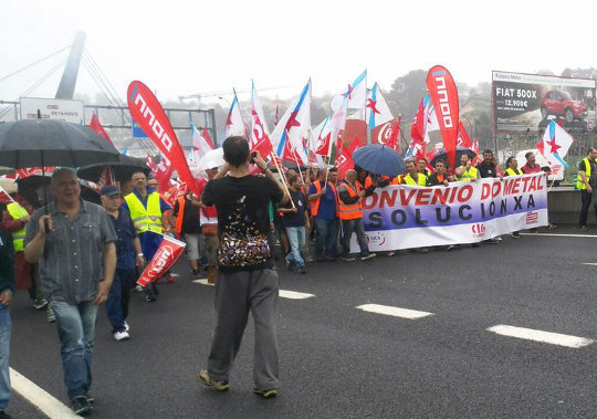 metral greve coruña Imaxe CCOO Galiza