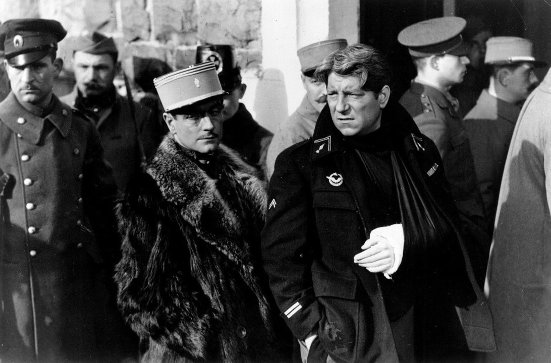 Pierre Fresnay and Jean Gabin in Jean Renoir's GRAND ILLUSION (1937). Courtesy: Rialto Pictures.