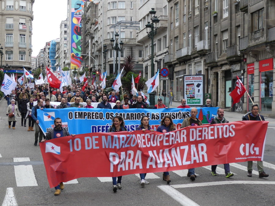 Manifestación da CIG polo 10 de marzo en 2019 en Vigo (Nós Diario)