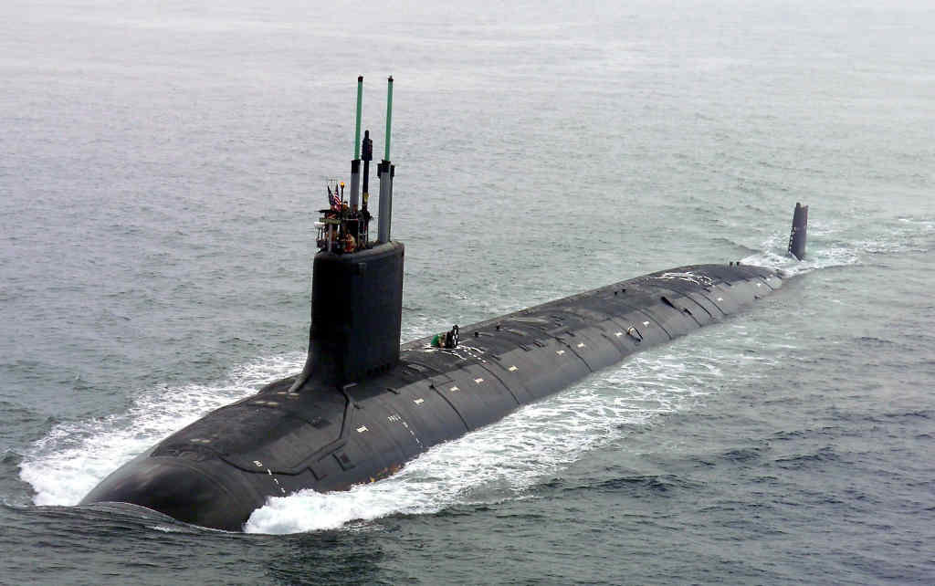 Un submarino de clase Virxinia, da mesma serie que o que foi denunciado por Rusia por entrar nas súas augas territoriais. (Foto: US Navy)