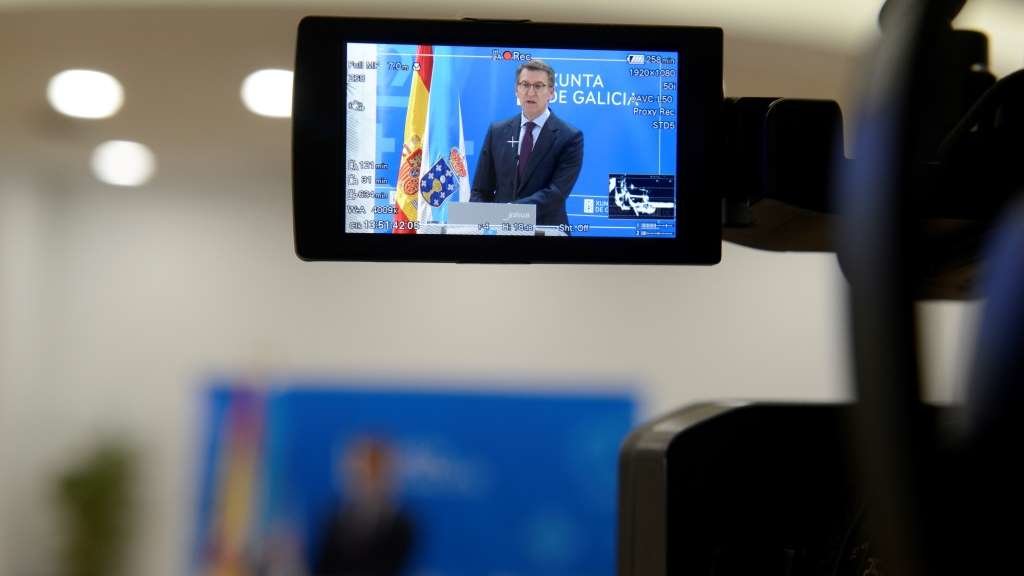 O presidente da Xunta, Alberto Núñez Feixoo, presidirá a Xunta "a distancia" (Foto: Rosa Veiga / Europa Press).