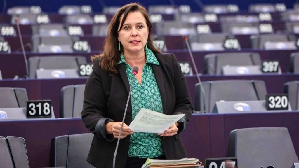 Intervención de Ana Miranda no pleno do Parlamento Europeo en Estrasburgo. (Foto: Fred Marvaux)