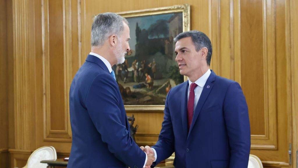 Felipe VI e Pedro Sánchez, na Zarzuela. (Foto: Europa Press)