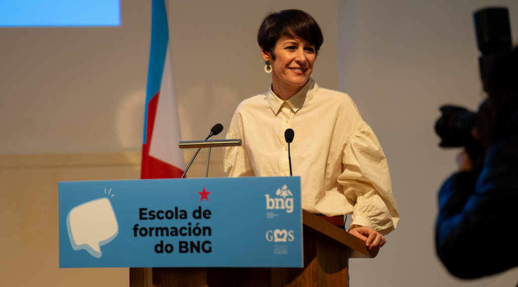 A líder do BNG, Ana Pontón, este sábado (Foto: Nós Diario).