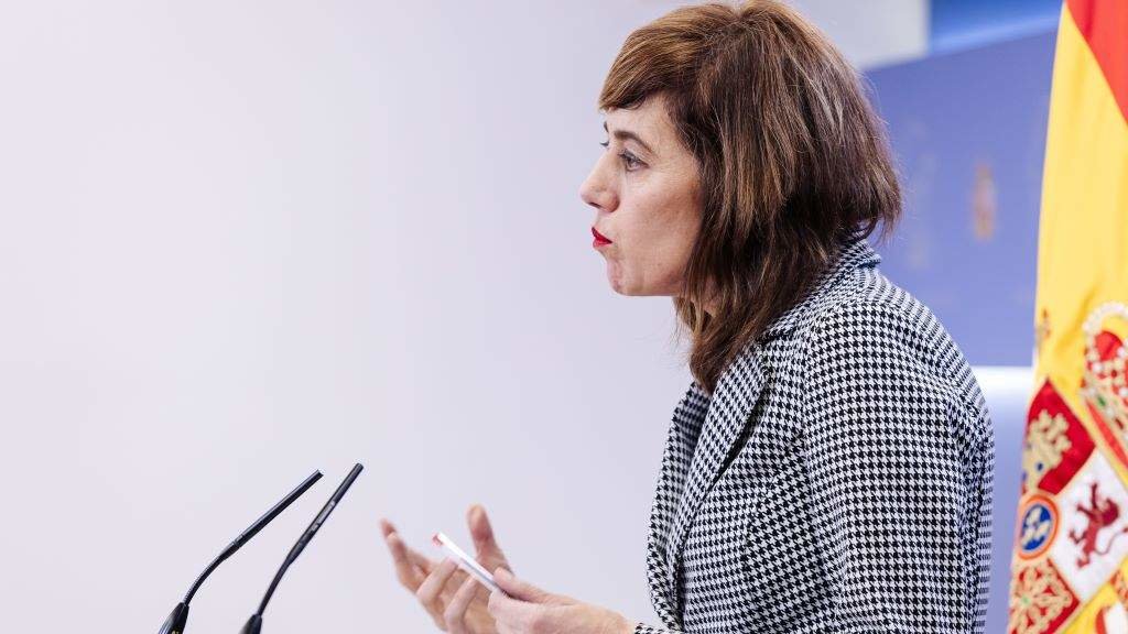 Marta Lois, na sala de prensa do Congreso. (Foto: Carlos Luján / Europa Press)