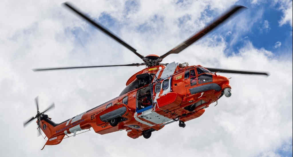Helicóptero de salvamento marítimo (Foto: Salvamento marítimo).