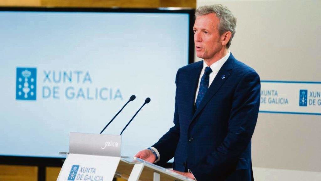 O presidente do Goberno galego, Alfonso Rueda, esta segunda feira tras o Consello da Xunta. (Foto: Xunta da Galiza)