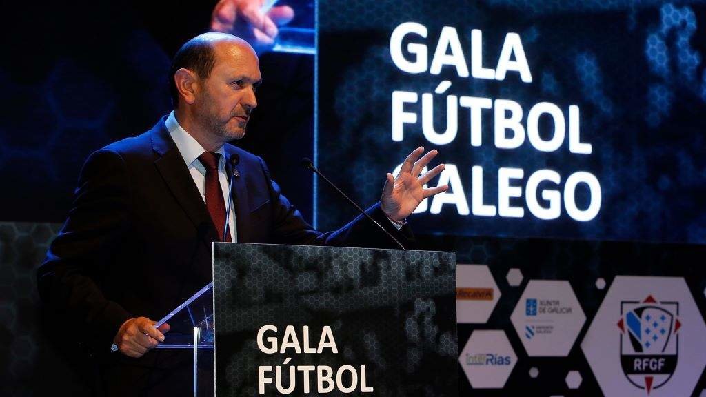 O presidente da Federación Galega de Fútbol, Rafael Louzán. (Foto: RFGF)