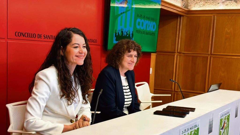 María Rozas e Goretti Sanmartín, esta terza feira, en rolda de prensa. (Foto: Nós Diario)