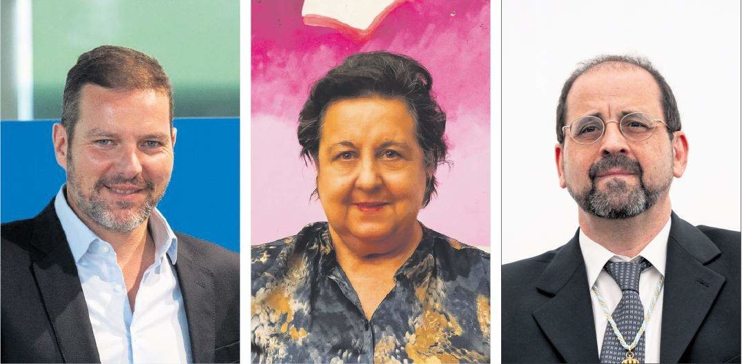 José López Campos, María Pilar García Negro e Henrique Monteagudo. (Fotos: Xunta da Galiza / Arxina / RAG)