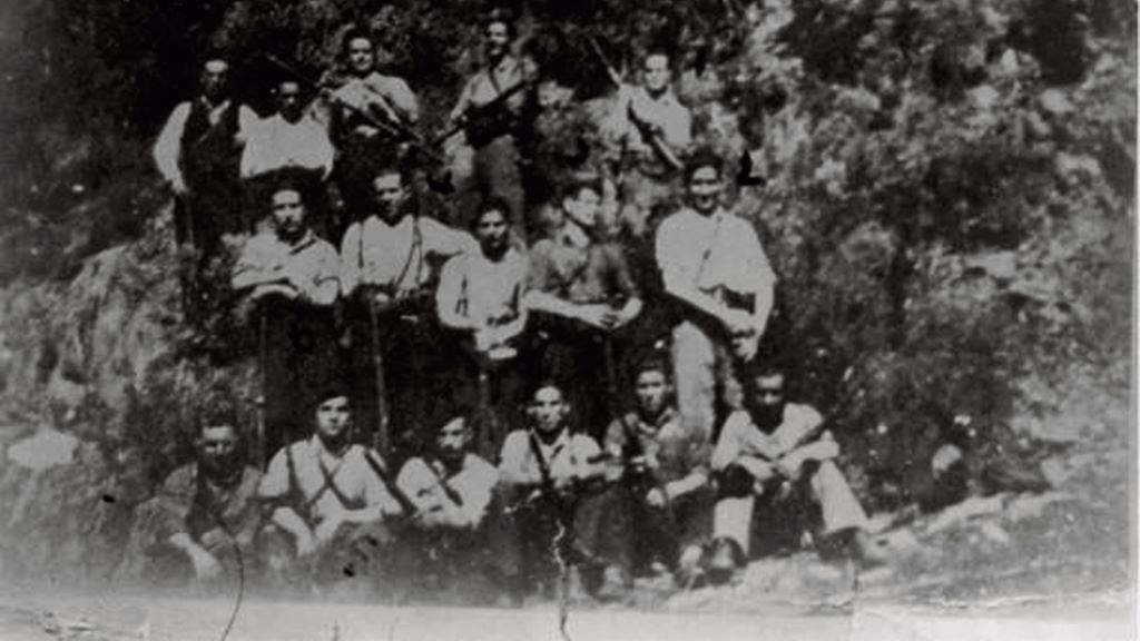 Guerrilleiros galegos no congreso do Ferradelo, no Bierzo, en 1942 (Foto: Nós Diario).