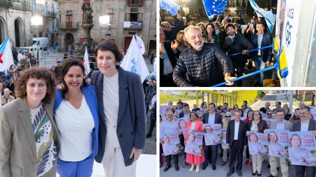 As forzas políticas galegas comezaron a campaña das eleccións ao Parlamento Europeo. (Fotos: Arxina e Nós Diario).