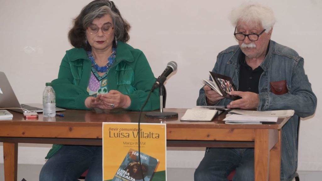 Marga do Val e David Otero, esta sexta feira, na Estrada (Foto: Nós Diario).