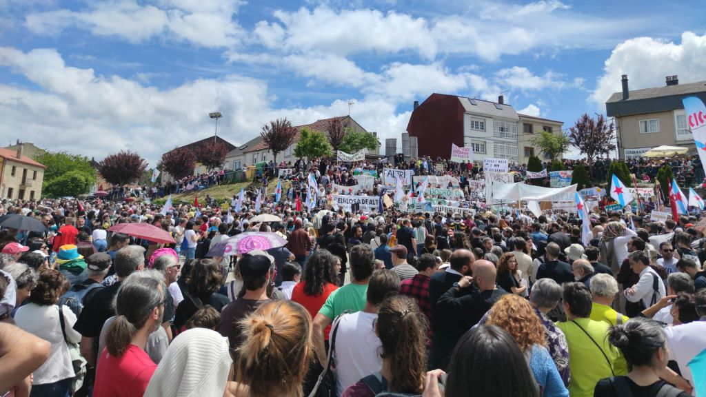 Manifestación en Palas de Rei contra o proxecto de Altri na Ulloa o pasado domingo. (Foto: Nós Diario).