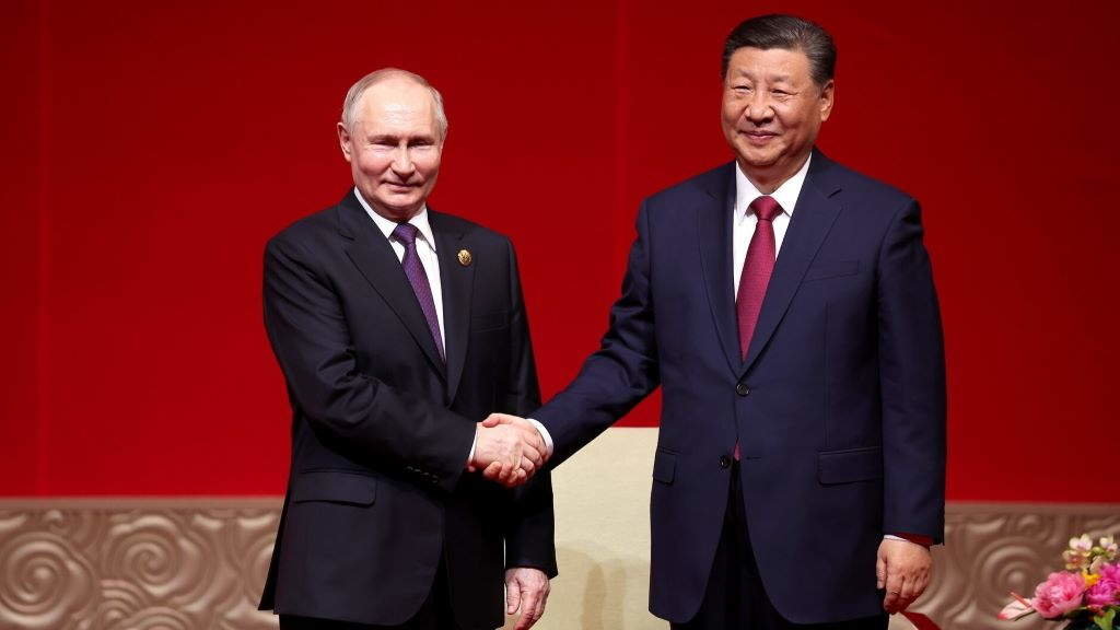 Vladimir Putin e Xi Jinping o pasado 16 de maio durante o 75 aniversario do inicio das relación diplomáticas entre Rusia e China. (Foto: Europa Press).