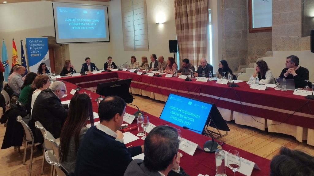 Reunión do Comité de Seguimento do Programa Galiza FEDER 21-27 o pasado 7 de maio no mosteiro de Santo Estevo de Ribas de Sil. (Foto: Xunta da Galiza).