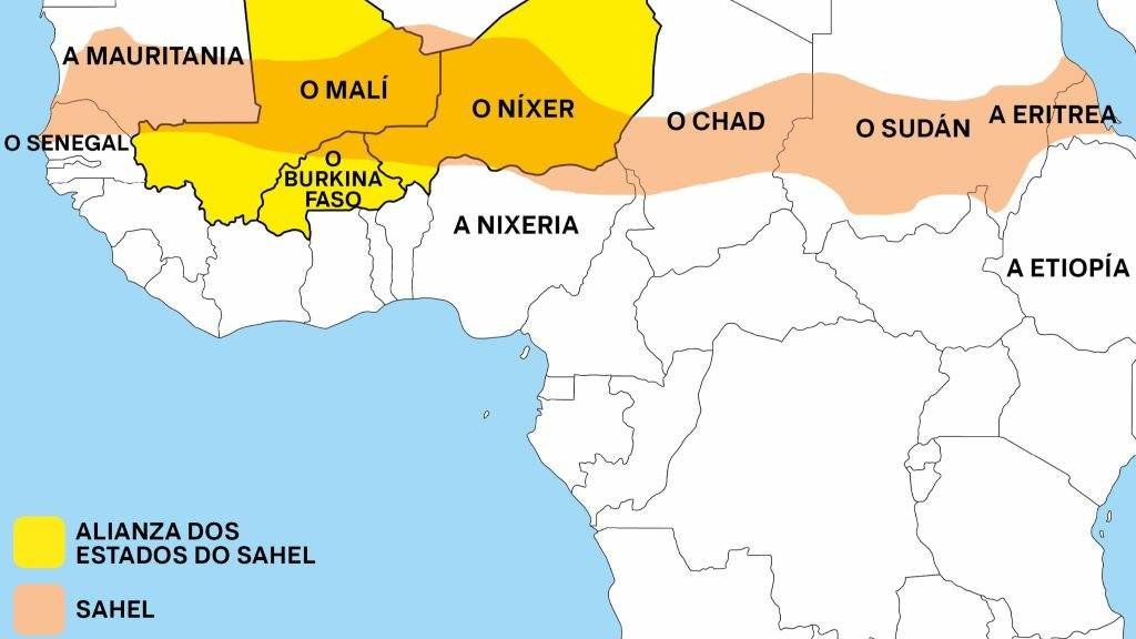 Mapa do Sahel (Nós Diario).