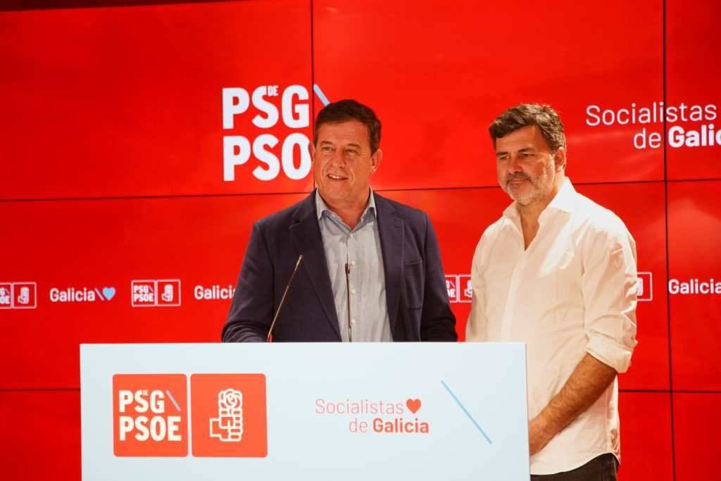 Gómez Besteiro e González Casares valorando os resultados das eleccións europeas (Foto: Nós Diario)