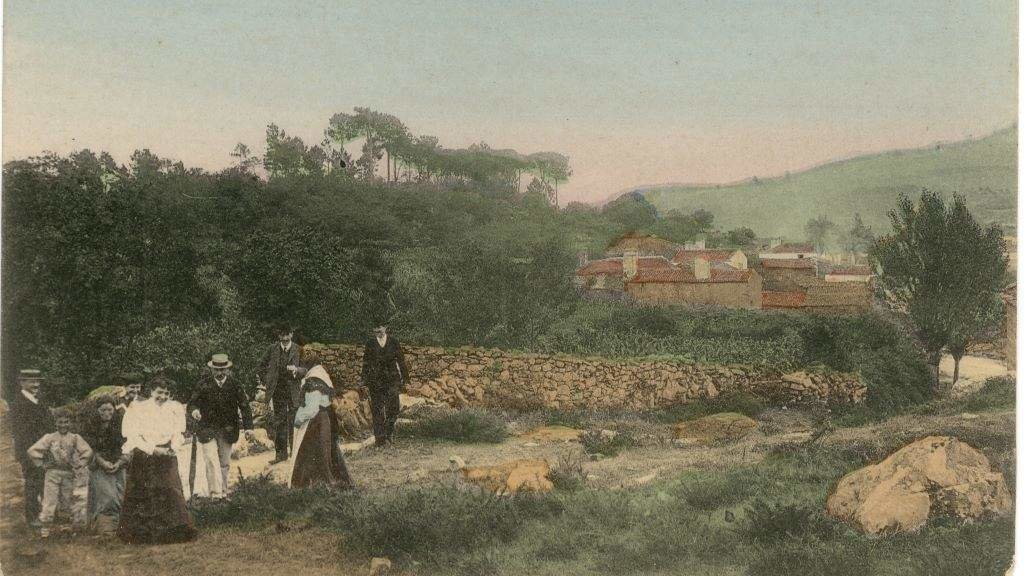 Vella postal da illa de Cortegada. (Foto: Arquivo Municipal de Vilagarcía).