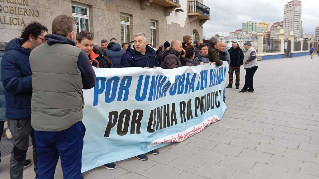 Protesta de mariscadoras da ría de O Burgo nunha foto de arquivo (Foto: Nós Diario).