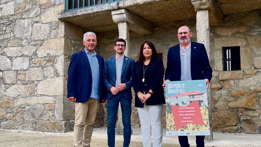 Valentín García, Anxo Arca, Natividade González e Anxo Angueira, esta terza feira. (Foto: Nós Diario)