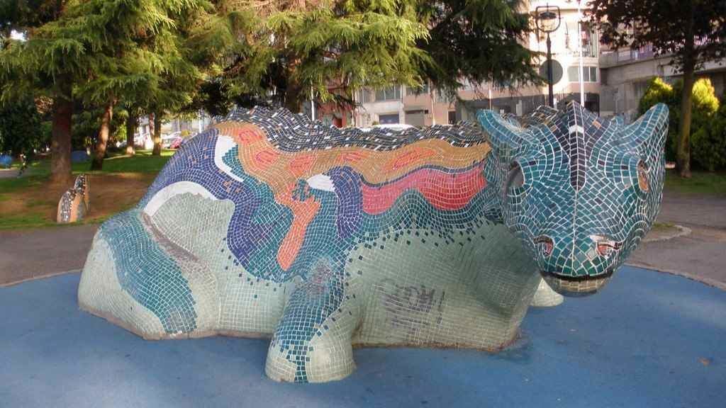 O dragón do Monelos, no parque Europa da cidade da Coruña (Foto: Iván Méndez).